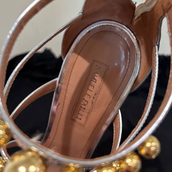 Samuele Failli Heels size 39.5 silver & gold - Picture 8 of 10